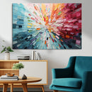 Radiant Bloom Abstract Floral Wall Art Canvas Print -