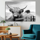 Scottish Highland Cow Wall Art | Rustic Farmhouse Décor |