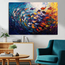 Vibrant Abstract Fish Swarm Art – Colorful Fish Inspired