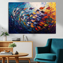 Vibrant Abstract Fish Swarm Art – Colorful Fish Inspired