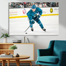 San Jose Sharks Ice Hockey Player Wall Art Canvas Print