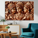Indian Woman Statue Wall Art Canvas Print