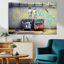 Banksy Life is Short Wall Art - Iconic Graffiti Art on by MyGreatCanvas | Canvas Wall Art Prints | Photo Prints & Wall Decor