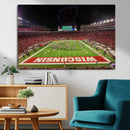 Wisconsin Badgers Football Team Print Canvas- Madison Camp