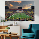 University of Michigan Wolverines Print Canvas, Football