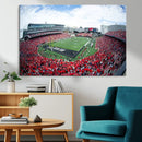 Cincinnati Bearcats Football Team Print - Nippert Stadium Wall Art Canvas Print