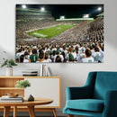 Michigan State Spartans Football Canvas Print - East Lansing