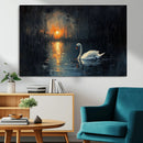 Abstract Swan on Water Wall Art Canvas Print - Elegant by MyGreatCanvas | Canvas Wall Art Prints | Photo Prints & Wall Decor