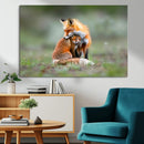 Heartwarming Fox and Baby Cub Wall Art | Ready to Hang