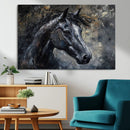 Large Abstract Horse Wall Art Canvas Print | Farmhouse Wall