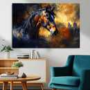 Abstract Horse Art Print - Abstract Canvas Wall Art |