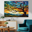 Vibrant Mosaic Tree of Life Wall Art | Stained Glass Style
