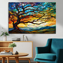 Mosaic Tree Wall Art | Ready to Hang Stained Glass Style by MyGreatCanvas | Canvas Wall Art Prints | Photo Prints & Wall Decor