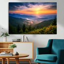 Majestic Mountain Sunrise Print | Landscape Wall Art |