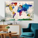World Map Canvas Print – Framed Travel Map Wall Art for by MyGreatCanvas | Canvas Wall Art Prints | Photo Prints & Wall Decor