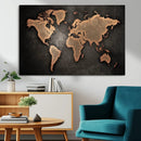 World Map Canvas Print – Framed Travel Map Wall Art for