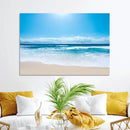 Wall Art Canvas Print Shiny Blue Sea and Beach by MyGreatCanvas | Canvas Wall Art Prints | Photo Prints & Wall Decor