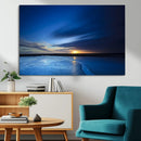 Blue Sunset Ocean Canvas Wall Art Print – Serene Coastal by MyGreatCanvas | Canvas Wall Art Prints | Photo Prints & Wall Decor