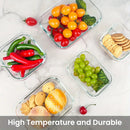 16-Piece Glass Food Storage Containers with Lids – Durable Set by 2Dropme