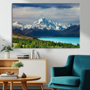 Mount Cook and Lake Pukaki Canvas Wall Art Print – Majestic by MyGreatCanvas | Canvas Wall Art Prints | Photo Prints & Wall Decor