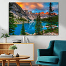 Canadian Rockies Moraine Lake Wall Art Canvas Print, Pine