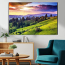 Green Hills and Sunset Wall Art Print - Scenic Landscape by MyGreatCanvas | Canvas Wall Art Prints | Photo Prints & Wall Decor