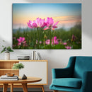 Pink Flower on the Mountain Canvas Print, Framed Pink Flower