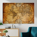 Vintage World Map Canvas Print – Antique Push Pin Travel by MyGreatCanvas | Canvas Wall Art Prints | Photo Prints & Wall Decor