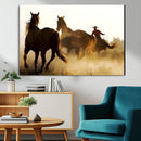 Horses and Cowboys Wall Art Canvas Print by MyGreatCanvas | Canvas Wall Art Prints | Photo Prints & Wall Decor