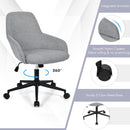 Fabric Home Office Chair with Rocking Backres-Gray by LJGDeals