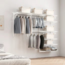 Adjustable Closet Organizer Kit with Shelves and Hanging Rods for 4 to 6 Feet by LJGDeals