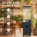 40000 BTU Patio Heater Outdoor Propane Gas Heater with Cover and Wheels-Black by LJGDeals