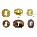 Brass Keyhole Cover with Roped Edge