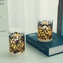 4”tall Glass Wax Battery LED Candles( Set of 2 ) by JHY DESIGN