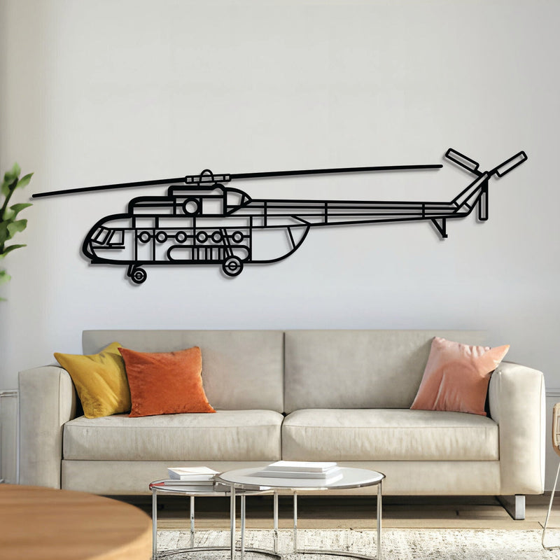 Mi-8 Metal Aircraft Wall Art - NCP0584