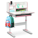 Kids Multifunctional Writing Desk with Tilt Desktop and Book Shelf by LJGDeals