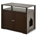 Wooden Cat Litter Box Enclosure Hidden Cat Washroom with Storage Layer by LJGDeals