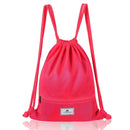 Drawstring Backpack String Bag Foldable Sports Sack with Zipper Pocket-Green by LJGDeals