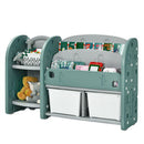 Kids Toy Storage Organizer with 2-Tier Bookshelf and Plastic Bins by LJGDeals