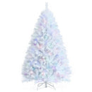 6 Feet Iridescent Tinsel Artificial Christmas Tree with 792 Branch Tips by LJGDeals