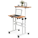 2 in 1 Height Adjustable Sit Standing Computer Desk by LJGDeals