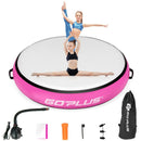 40 Inch Inflatable Round Gymnastic Mat with Electric Pump by LJGDeals
