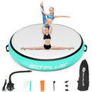 40 Inch Inflatable Round Gymnastic Mat with Electric Pump by LJGDeals