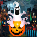 6 Feet Pumpkin-Halloween Blow Up Yard Decorations with Build-in LED Light by LJGDeals
