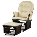 Wood Baby Glider and Ottoman Cushion Set with Padded Armrests for Nursing by LJGDeals