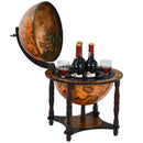 23 Inch Globe Wine Bar Stand for Dining Room and Living Room-Coffee by LJGDeals