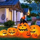 Halloween 7.5 Feet Inflatable Pumpkin Combo with Witch Black Cat by LJGDeals