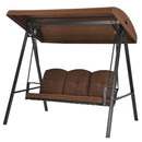 Outdoor 3-Seat Porch Swing with Adjust Canopy and Cushions by LJGDeals