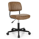 PU Leather Adjustable Office Chair Swivel Task Chair with Backrest by LJGDeals