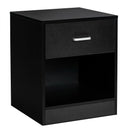 Modern Nightstand with Storage Drawer and Cabinet by DirectDeals